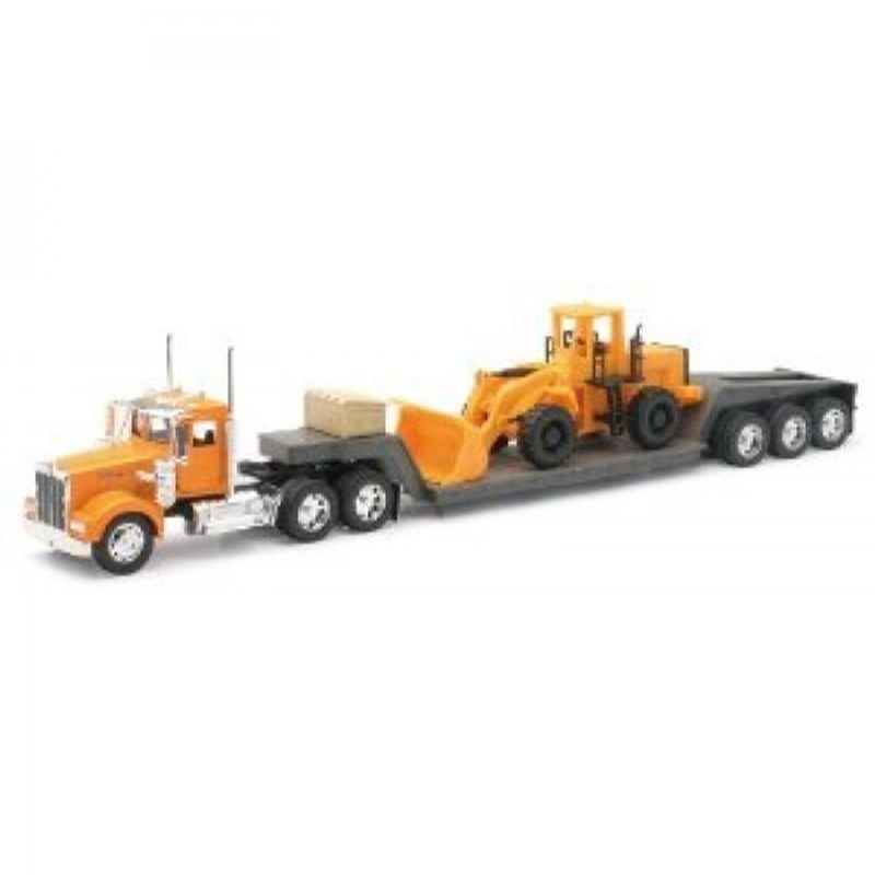 GENERICO - NEWRAY 10623 1-32 KENWORTH W900 LOWBOY W CONSTRUCTION