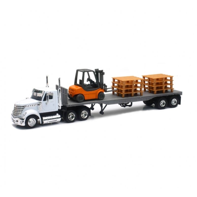 GENERICO - NEWRAY 16643 1-43 INTERNATIONAL LONESTAR FLATBED W FORKLIFT