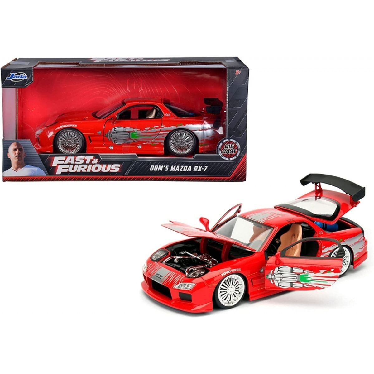 GENERICO - JADA 98338 1:24 FF MAZDA RX 7 FAST AND FURIOUS