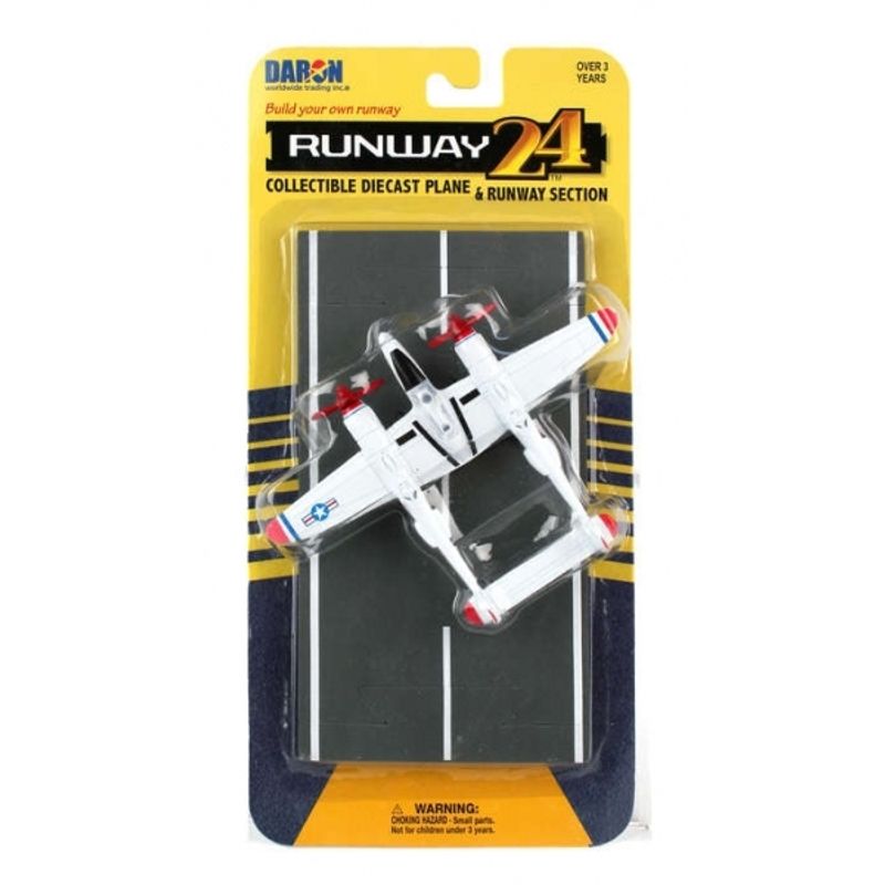 GENERICO - RUNWAY 175 P38J LIGHTNING USAAF ( RED WINGTIPS ) WWII PLANE