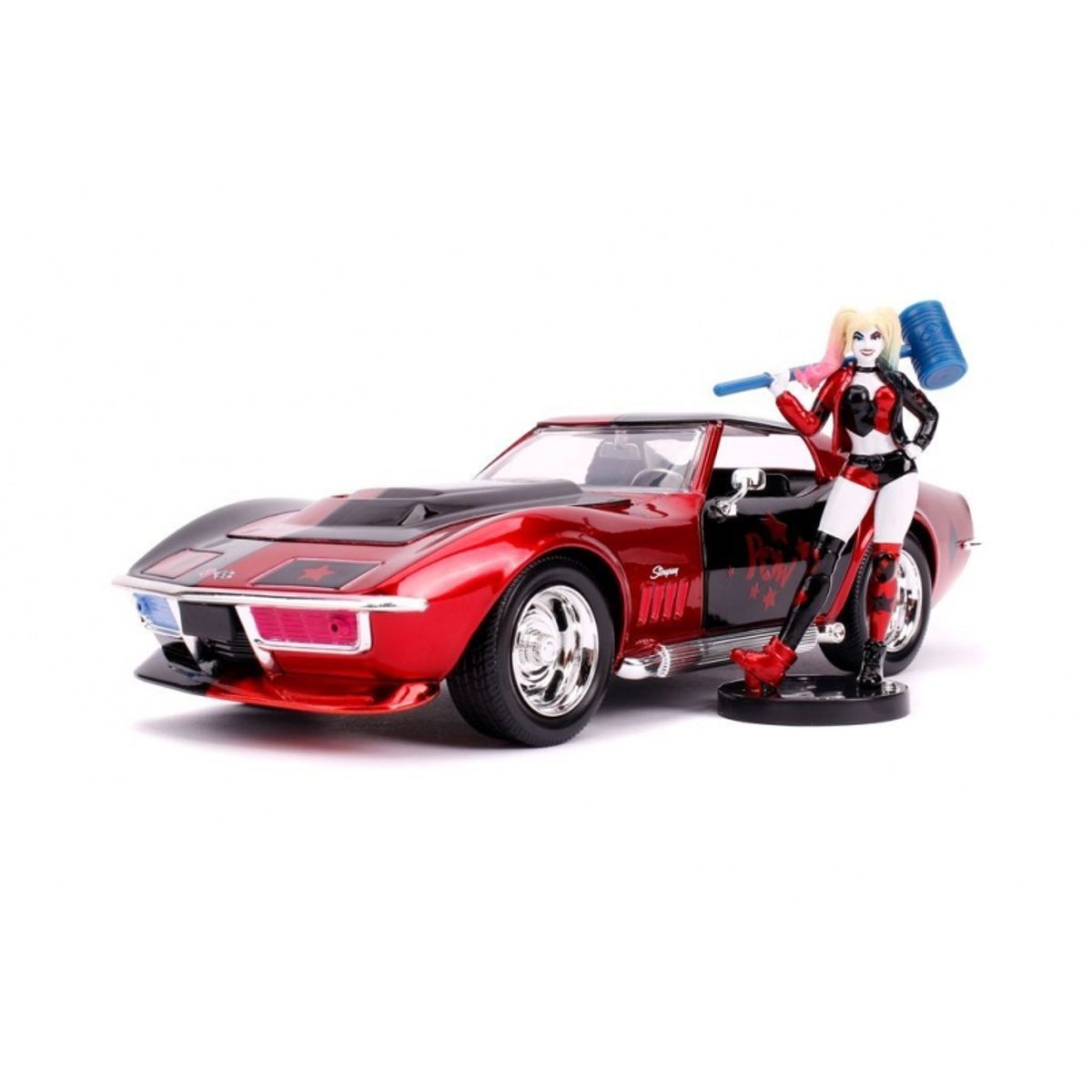 GENERICO - JADA 31196 1:24 1969 CORVETTE STINGRAY W HARLEY QUINN
