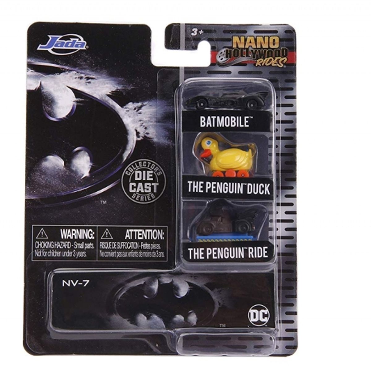 GENERICO - JADA 31616 1.65PULG NANO HOLLYWWOD RIDES BATIMOVIL 3 PACK