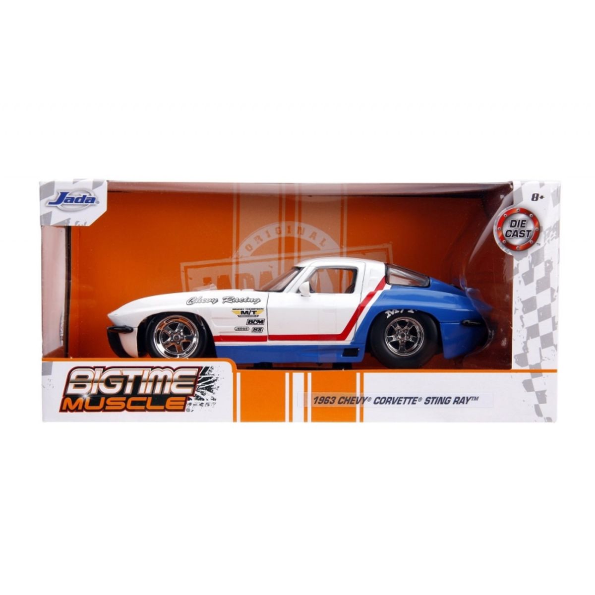 GENERICO - JADA 31666 1:24 BTM W157 1963 CORVETTE STINGRAY GLOSSY WHITE