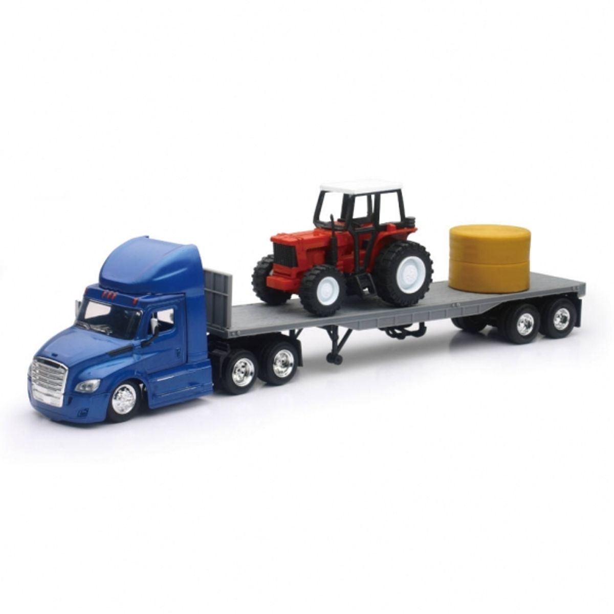 GENERICO - NEWRAY 16083 1-43 FREIGHTLINER CASCADIA FLATBED W FARM