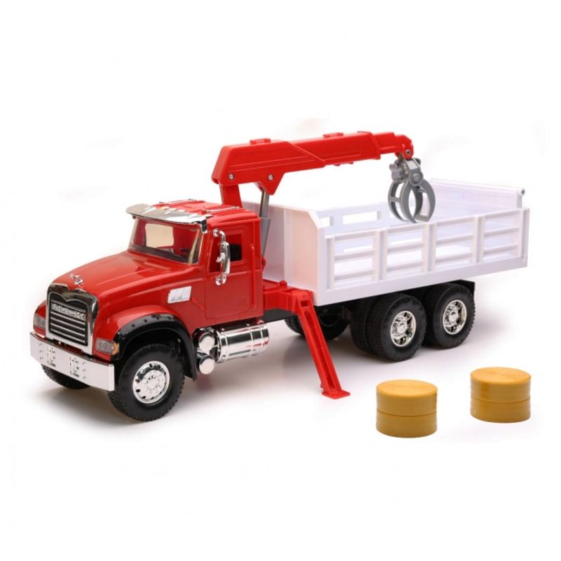 GENERICO - NEWRAY 17116 1:18 MACK GRANITE STAKE TRUCK WITH CRANE AND