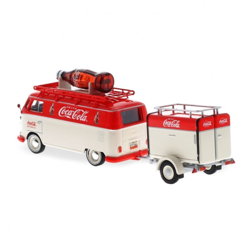 GENERICO - MOTORCITY 443060 1960 VOLKSWAGEN KOMBI T1 WITH TRAILER 1-43