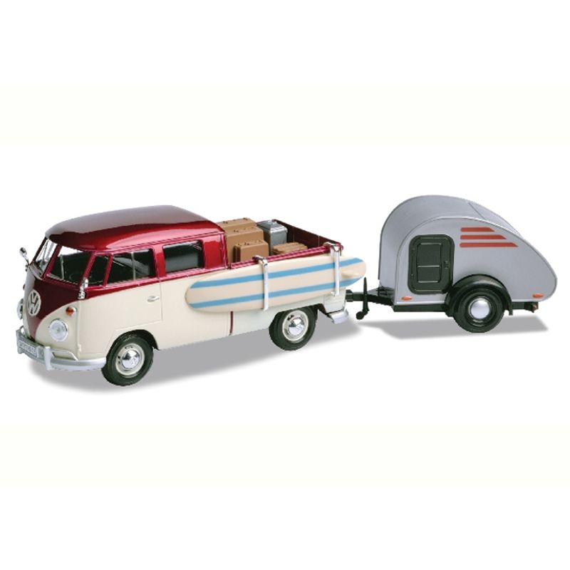 MOTORMAX - MOTORMAX 79673 1-24 VOLKSWAGEN TYPE 2 ( T1 ) TRAILER SET
