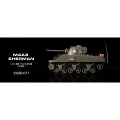 GENERICO - HENGLONG 3841-01 1-30 USA M4 RC TANK ( ORIGINAL )