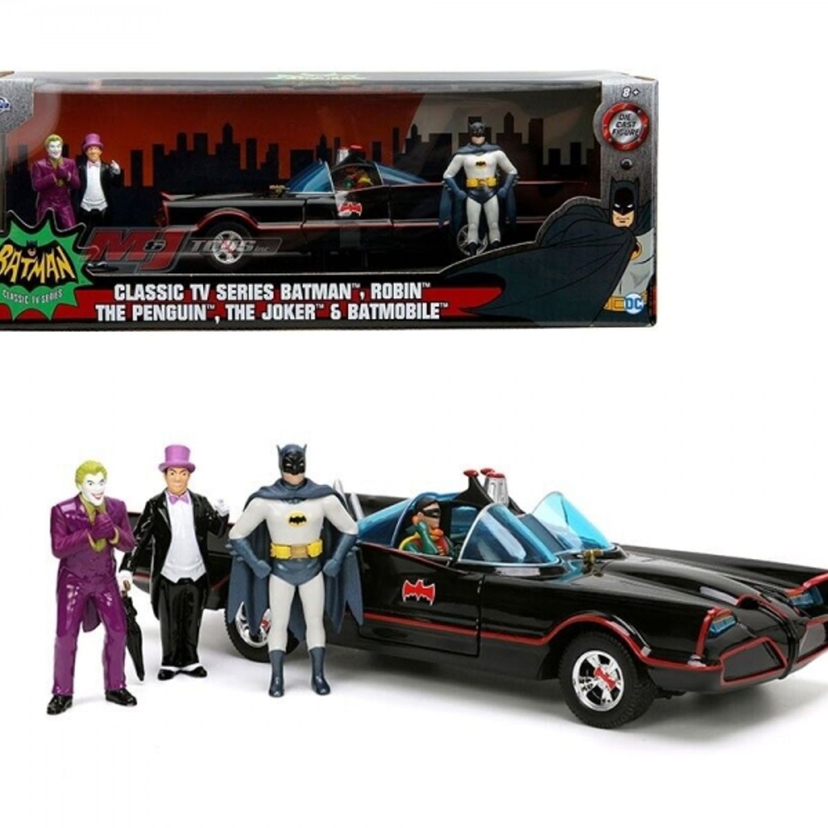 GENERICO - JADA 33737 1:24 1966 CLASSIC TV SERIES BATMOBILE W 4 FIGURES