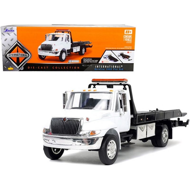 GENERICO - JADA 34040 1:24 INTERNATIONAL FLATBED TOW TRUCK GLOSSY WHITE