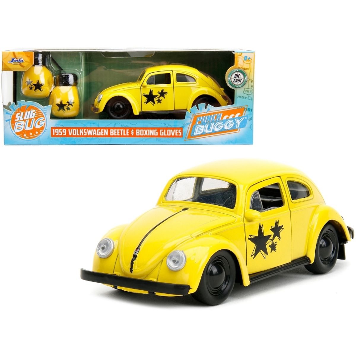 GENERICO - JADA 34238 1-32 1959 VW BEETLE W BOXING GLOVES YELLOW