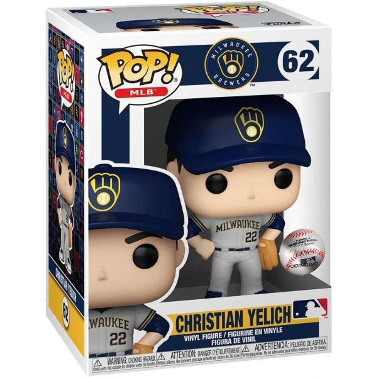 FUNKO - FUNKO 54641 POP MLB BREWERS CHRISTIAN YELICH ( ROAD UNIFORM