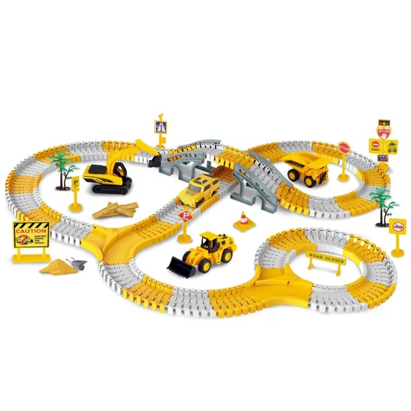 SPACEZAT - Pista de Autos Ingeniería Camiones y Tractores 255 piezas