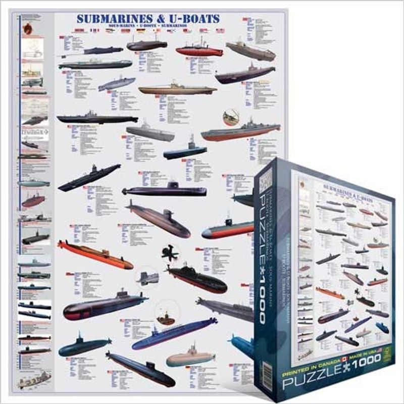 EUROGRAPHICS - EUROGRAPHICS 6000-0132 SUBMARINES AND U BOATS PUZZLE 1000