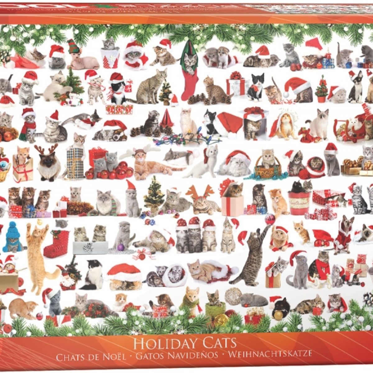 EUROGRAPHICS - EUROGRAPHICS 6000-0940 HOLIDAY CATS PUZZLE 1000 PIEZAS