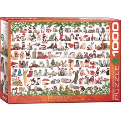 EUROGRAPHICS - 6000-0940 HOLIDAY CATS PUZZLE 1000 PIEZAS