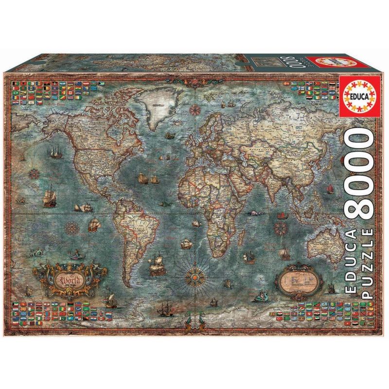EDUCA - EDUCA 18017 PUZZLE 8000 PIEZAS MAPAMUNDI HISTORIC FSC ( R )
