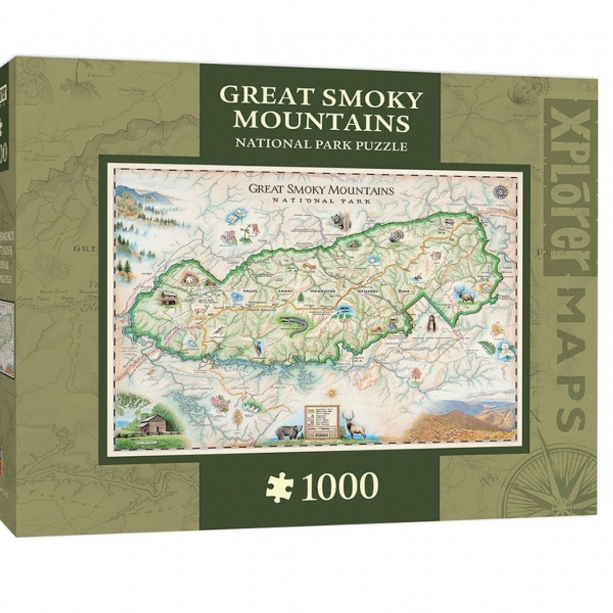GENERICO - MASTERPIECES 71703 GREAT SMOKEY MOUNTAINS MAP PUZZLE 1000