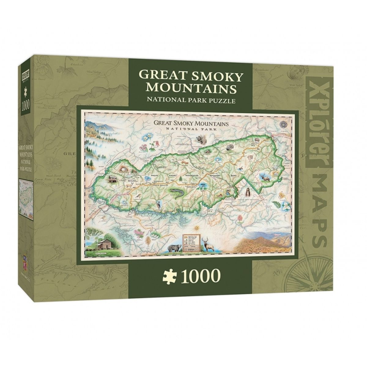 GENERICO - MASTERPIECES 71703 GREAT SMOKEY MOUNTAINS MAP PUZZLE 1000