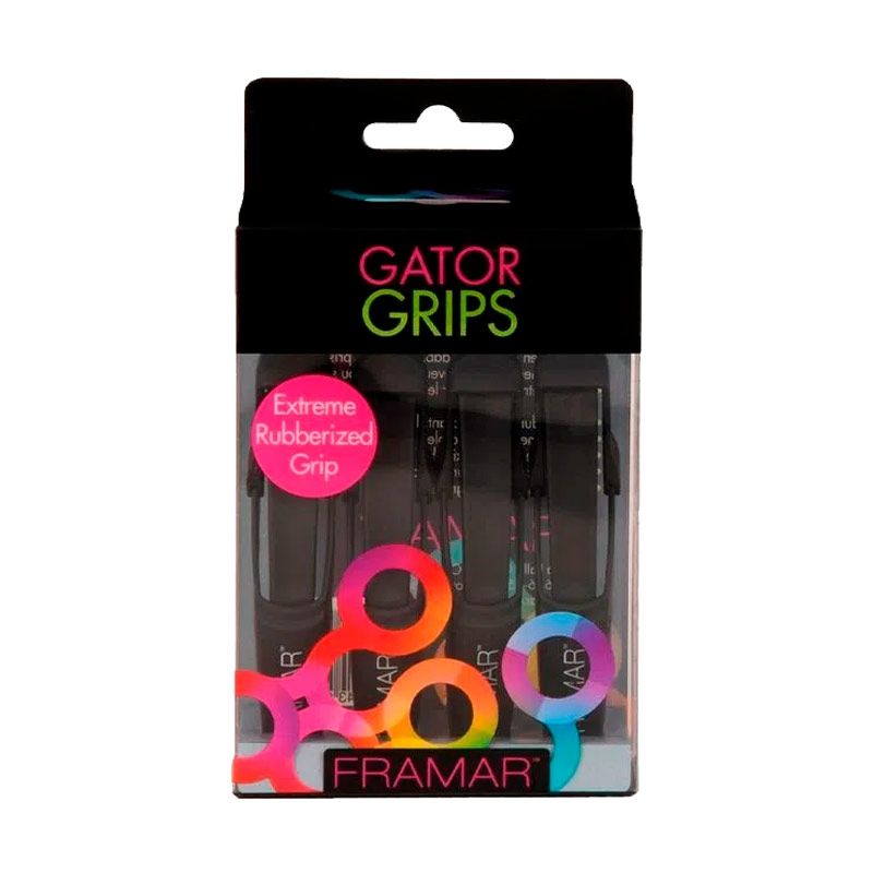GENERICO - Set Pinzas Framar Cocodrilo Soft Negro