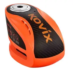 KOVIX - Candado disco para moto knx10 naranjo con alarma 120db