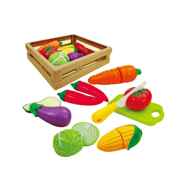SPACEZAT - Juguete Didáctico Set de Verduras con Caja