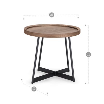 Imagen 2 del producto Mesa Lateral Liberty 50 x 50 cm Nogal