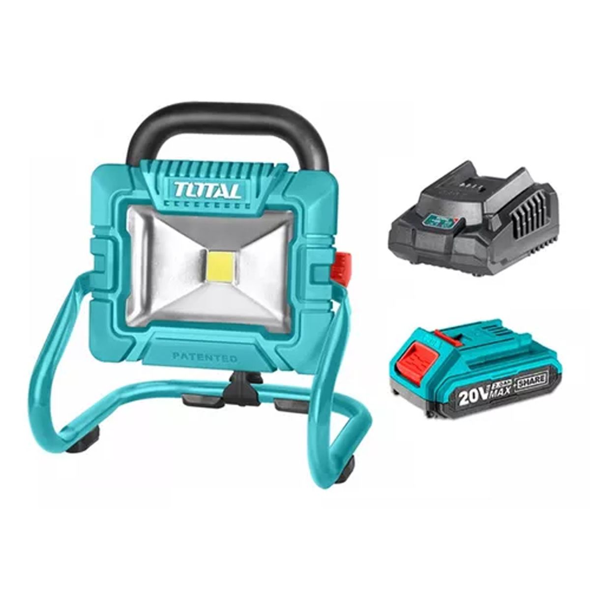 TOTAL TOOLS - Foco Led Portátil Inalámbrico 20v Exterior Bat Carg Total TWLI202522