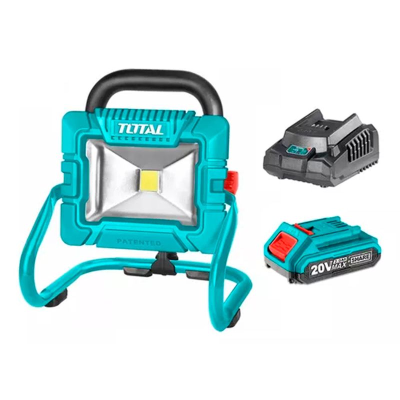 TOTAL TOOLS - Foco Led Portátil Inalámbrico 20v Exterior Bat Carg Total