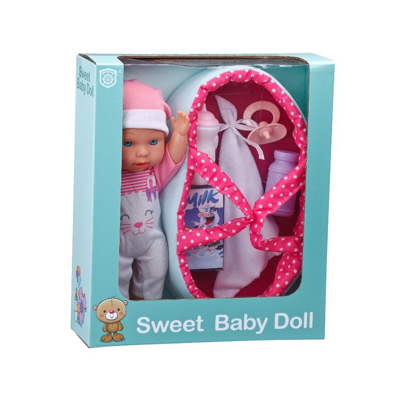 SPACEZAT - Muñeca Bebe Recién Nacido de Juguete con Cuna y Accesorios