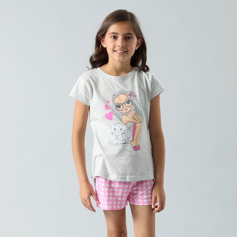 FLORES - Pijama 2P M/Corta - Short