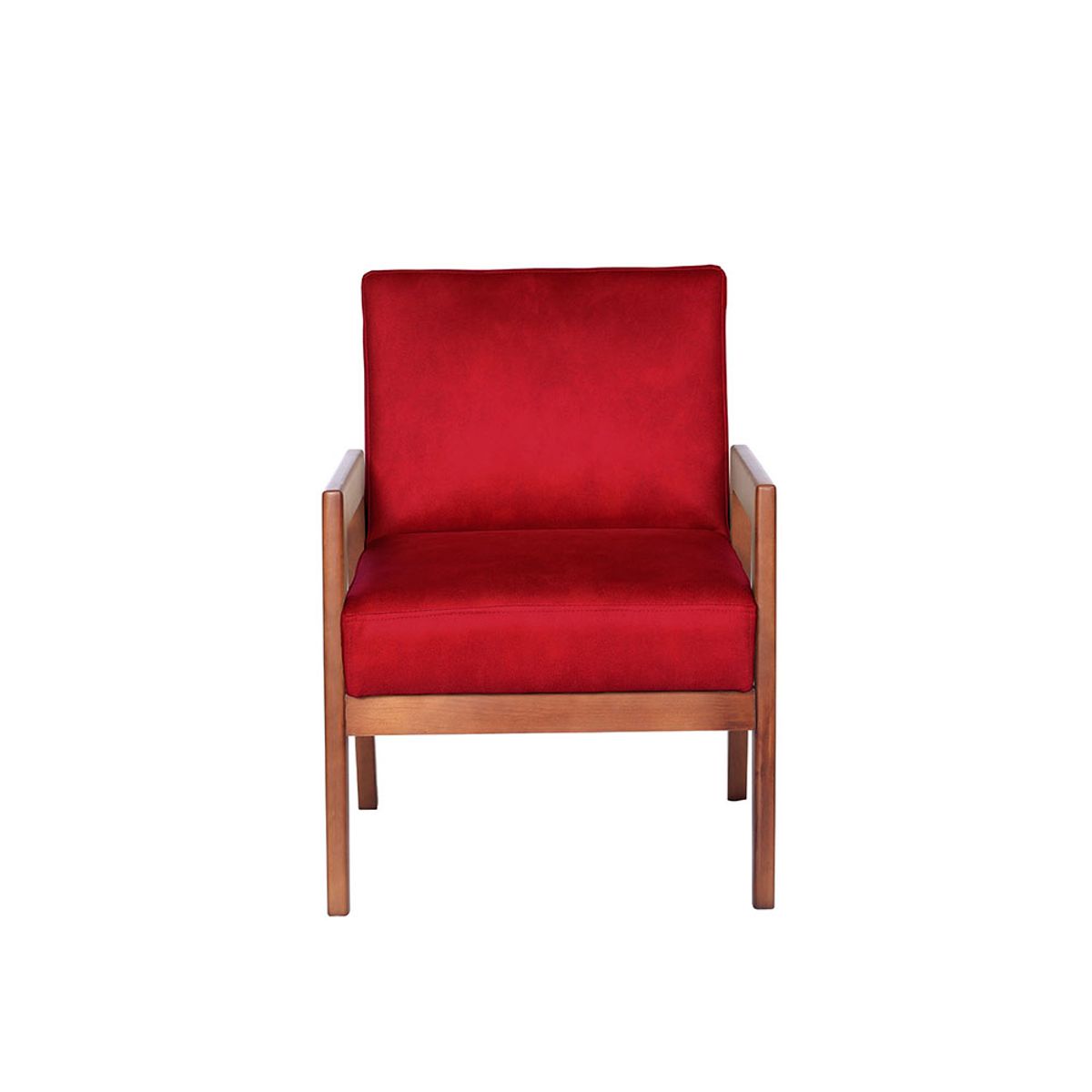 LATAM HOME - Sitial Frankfurt Cuero Kentucky Rojo
