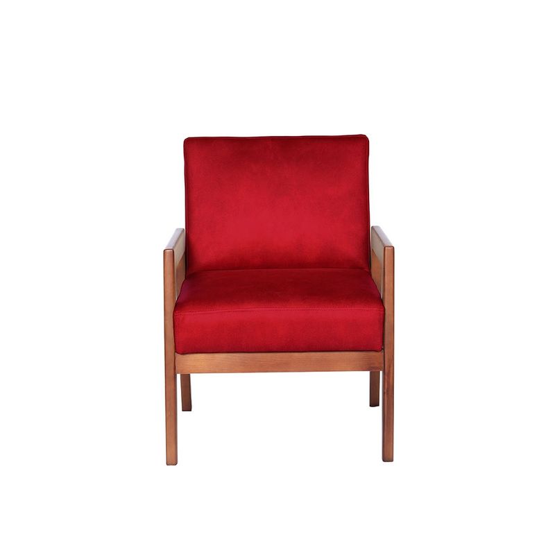 LATAM HOME - Sitial Frankfurt Cuero Kentucky Rojo