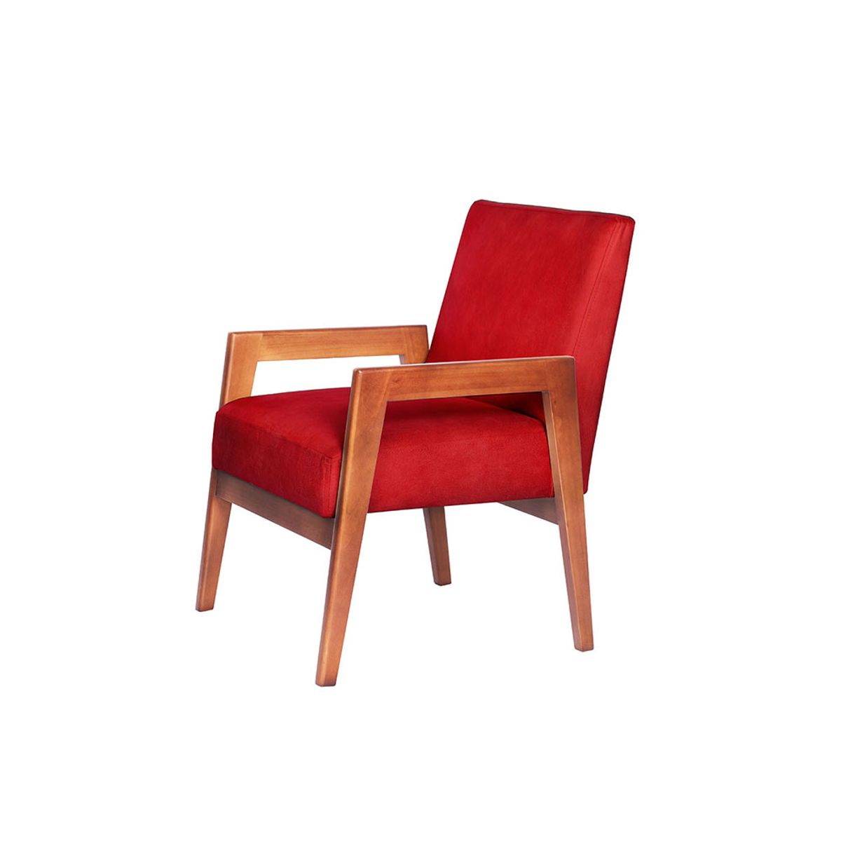LATAM HOME - Sitial Frankfurt Cuero Kentucky Rojo