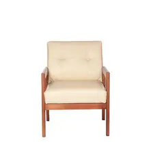 LATAM HOME - Sitial Munich Beige Pu Madera