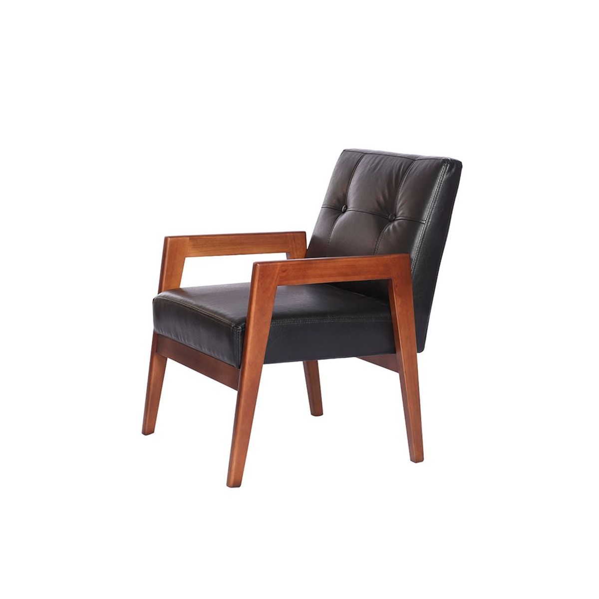 LATAM HOME - Sitial Latam Home Munich Pu Negro Con Brazos Y Diseño Moderno