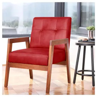 LATAM HOME - Sitial Munich Rojo Con Madera