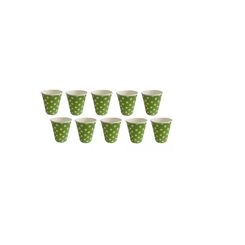 Pasteleria - 10 Vasos Desechables Decoración Vaso Cumpleaños Verde 1615