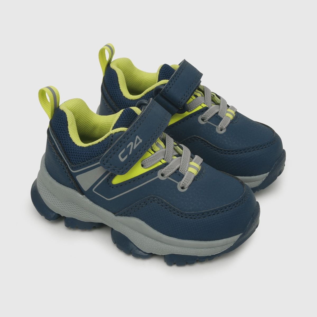 COLLOKY - Zapatilla para niño velcro elástico print lateral azul 21 a 27