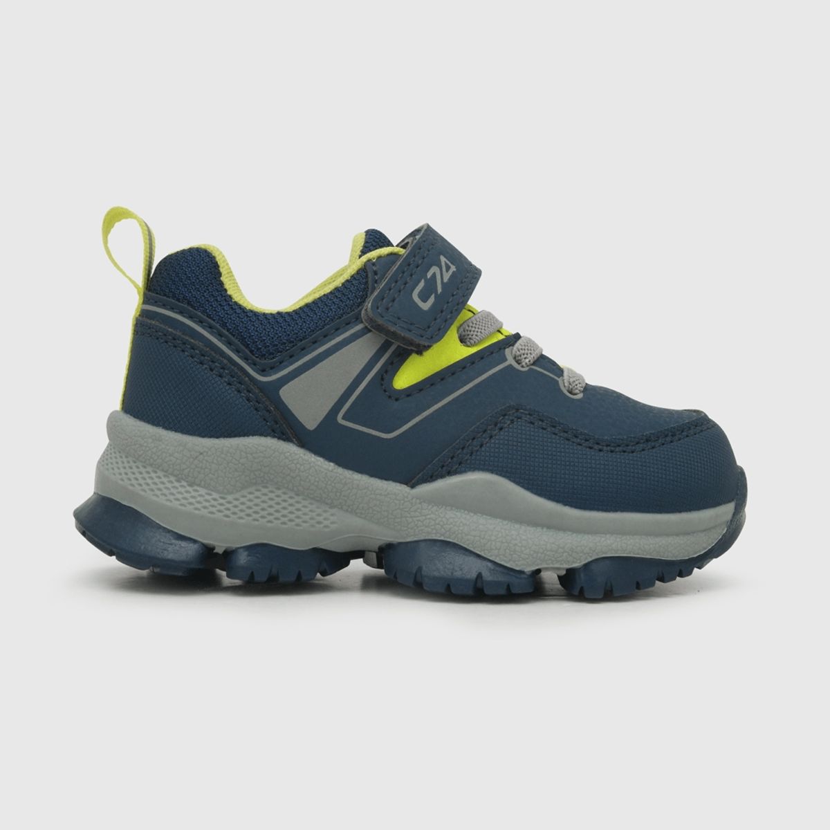 COLLOKY - Zapatilla para niño velcro elástico print lateral azul 21 a 27