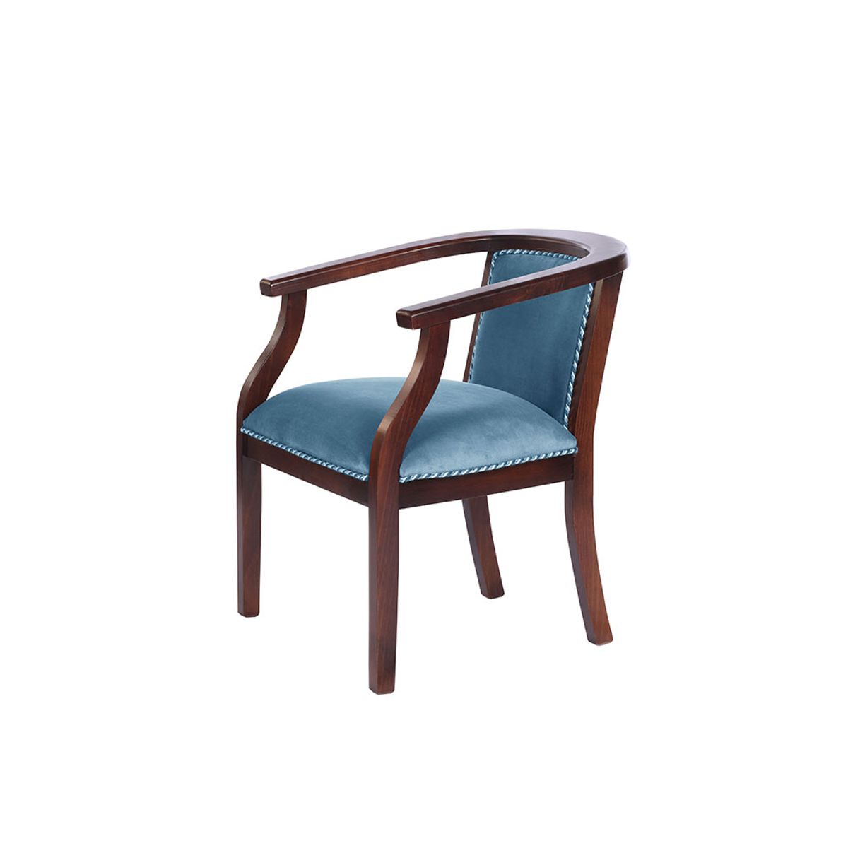 LATAM HOME - Sitial Stuttgart Tela Velvet Azul Petroleo