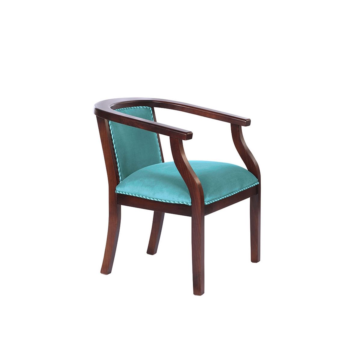LATAM HOME - Sitial Latam Home Stuttgart Turquesa, Tela Velvet Y Diseño Clásico