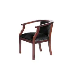 LATAM HOME - Sitial Stuttgart Cuero Negro Con Brazos