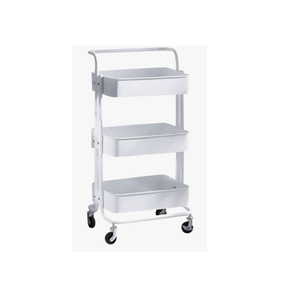 GENERICO - Carro Ayudante Plástico Organizador Peluquería Domestico Blanco