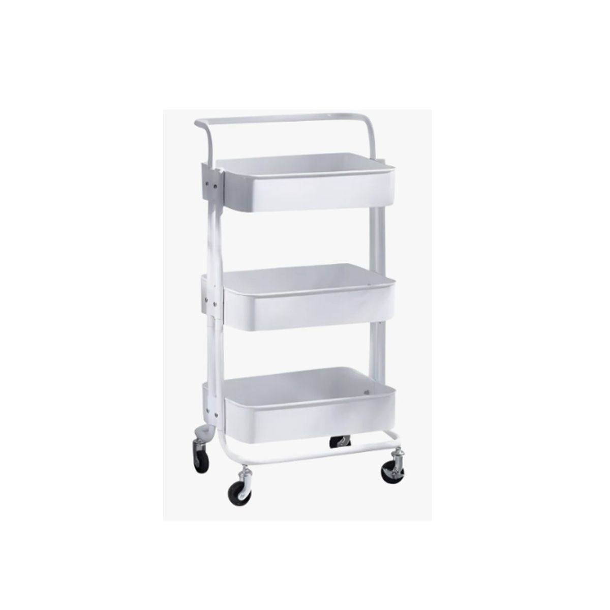 GENERICO - Carro Ayudante Plástico Organizador Peluquería Domestico Blanco