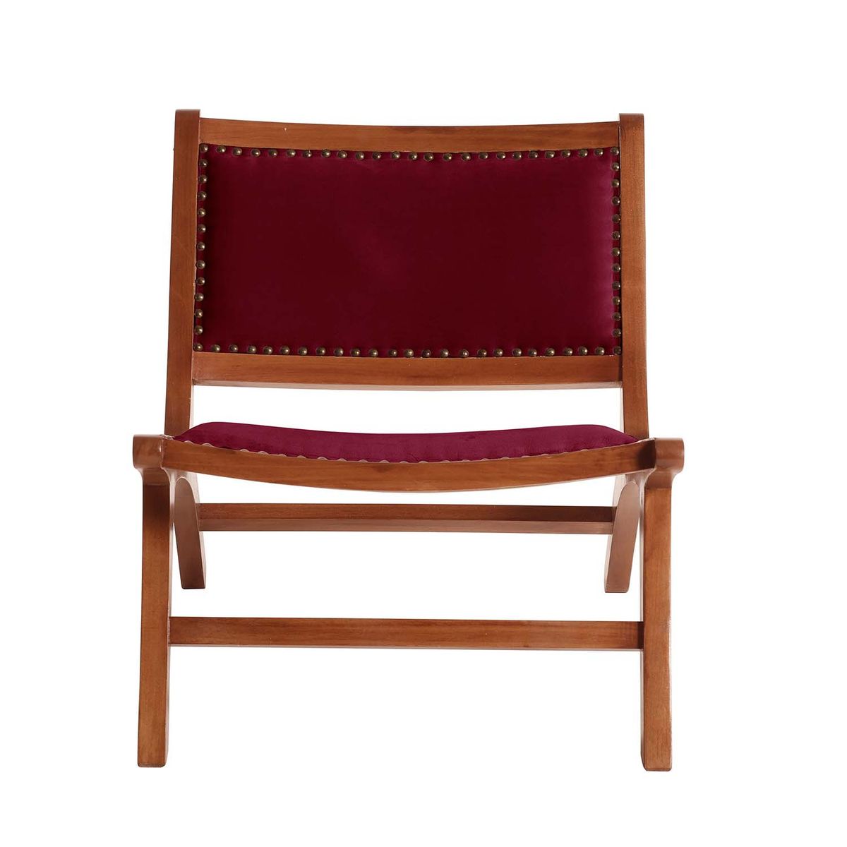 LATAM HOME - Sitial Hannover Tela Velvet Burdeo