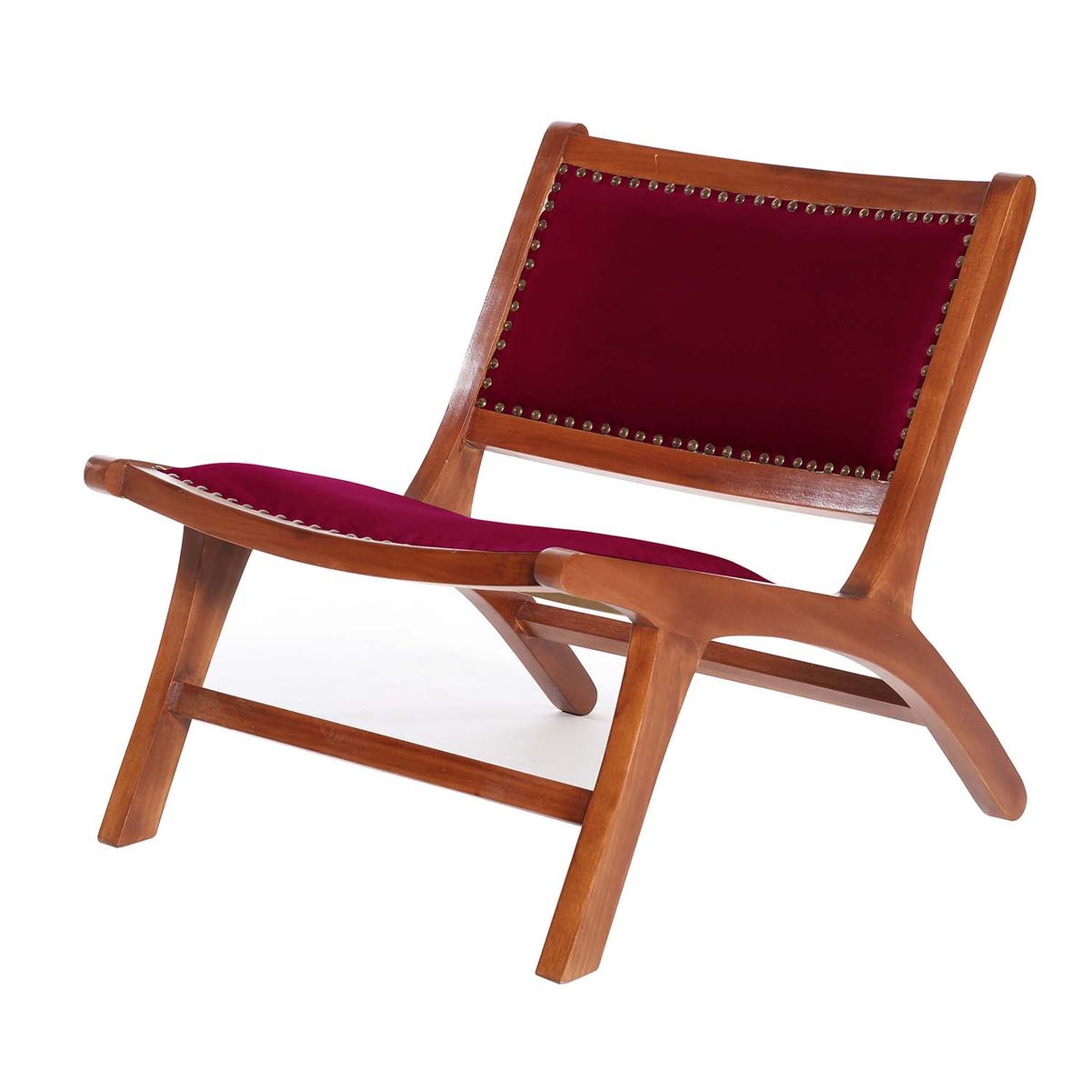 LATAM HOME - Sitial Hannover Tela Velvet Burdeo