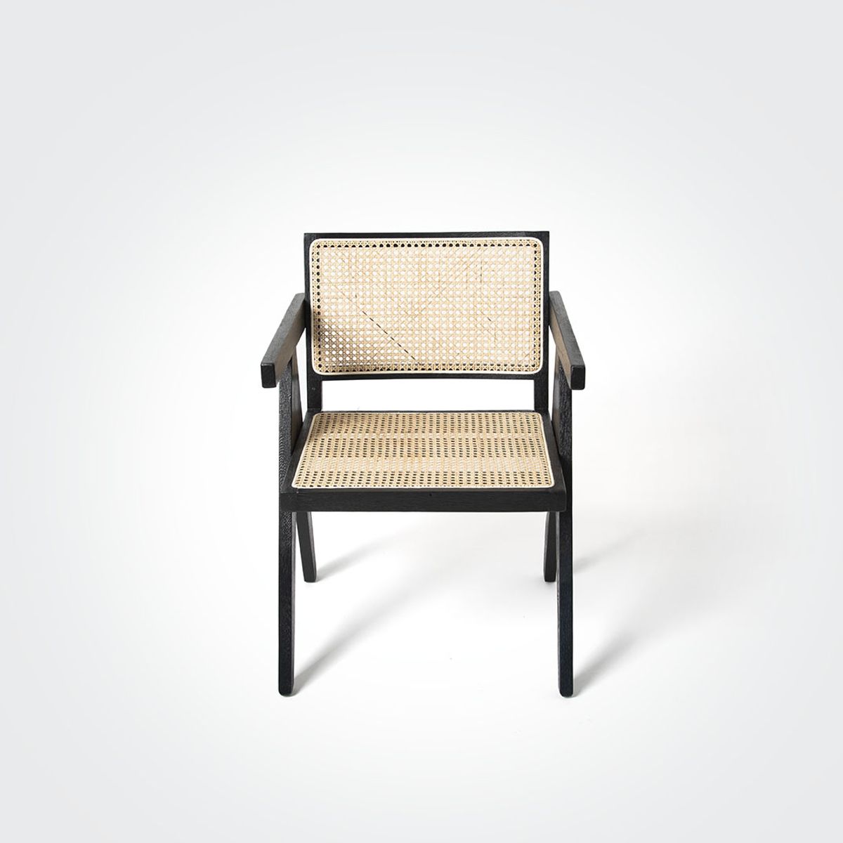 MILK - Sillón Pierre Negro Natural Rattan