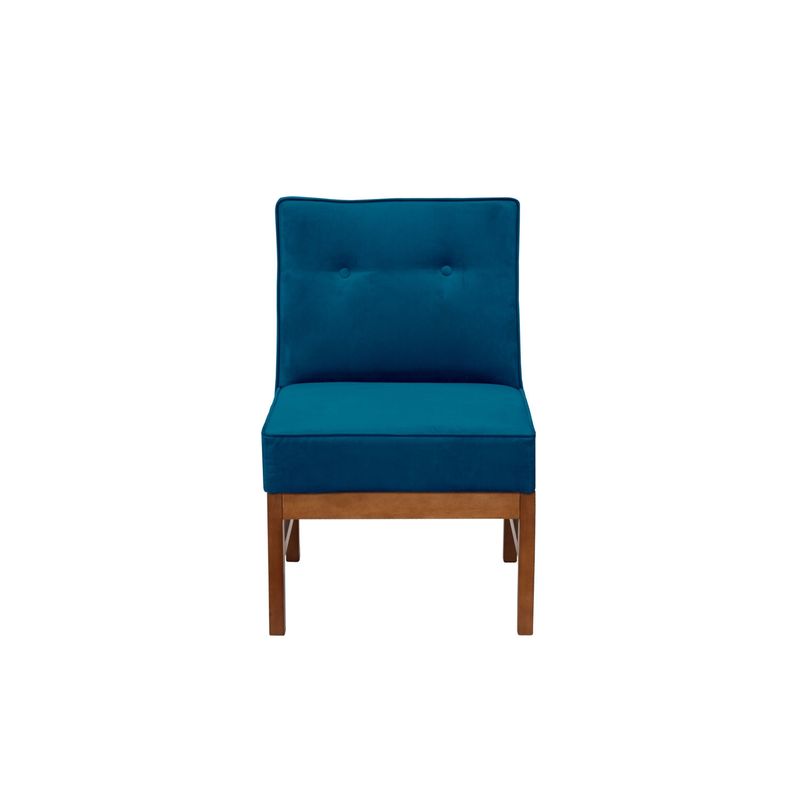 LATAM HOME - Sitial Colonia Tela Velvet Azul Petroleo
