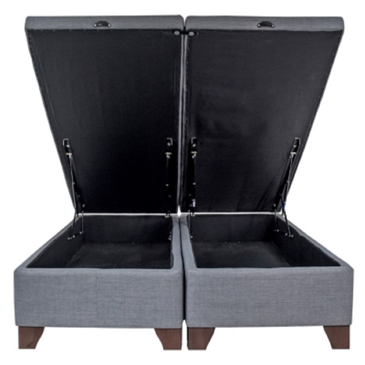 BLOCCARE - Base de Cama Baúl King para colchón Emma largo 200 cm Patas de 11 cm